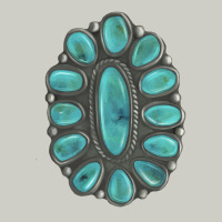 Turquoise Gemstone Jewelry Heavyweight Hoodie | Teevron