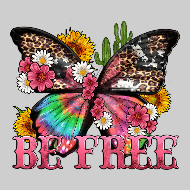 Be Free With Butterfly And Cactus Flowers Premium Tee by Artiststas | Teevron