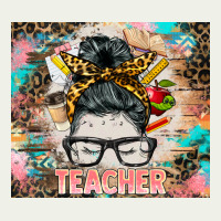 Teacher Messy Bun Tumbler Urban Heavy Tee | Teevron