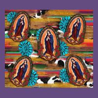 Serape Gemstone Glitter Cowhide Lady Of Guadalupe Vintage Hoodie | Teevron