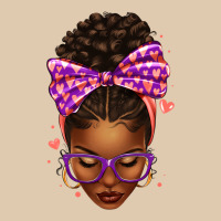 Sorority Colors Purple Carol Afro Messy Bun Woman Heavyweight Sweatshirt | Teevron