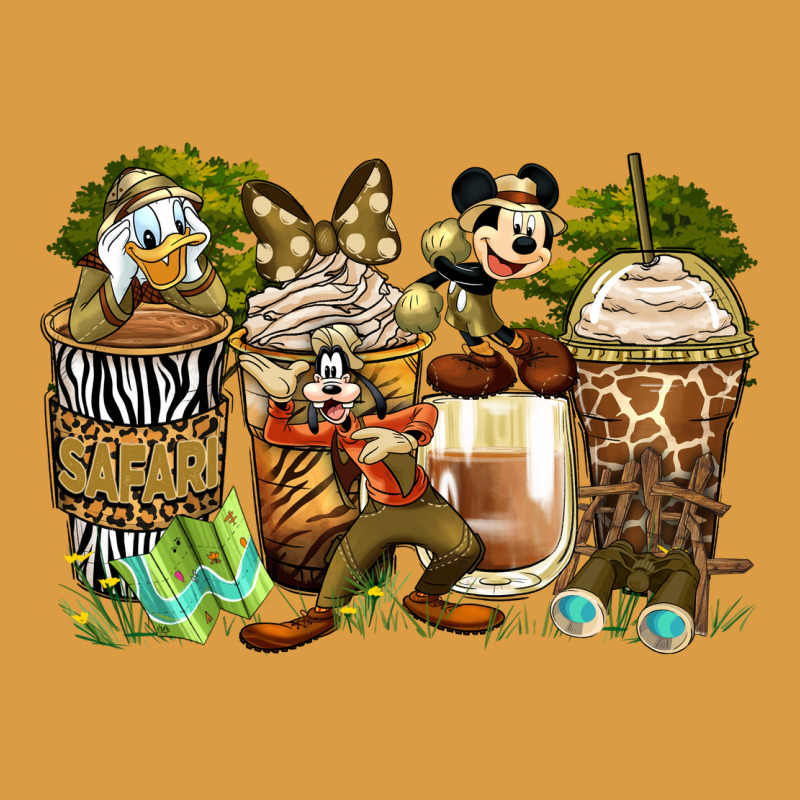 Safari Cartoon Characters Coffee Cups Urban Heavy Tee by Zillion Design Studio | Teevron