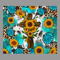 Sunflower Cross Cowhide Gemstones Vintage Hoodie | Teevron