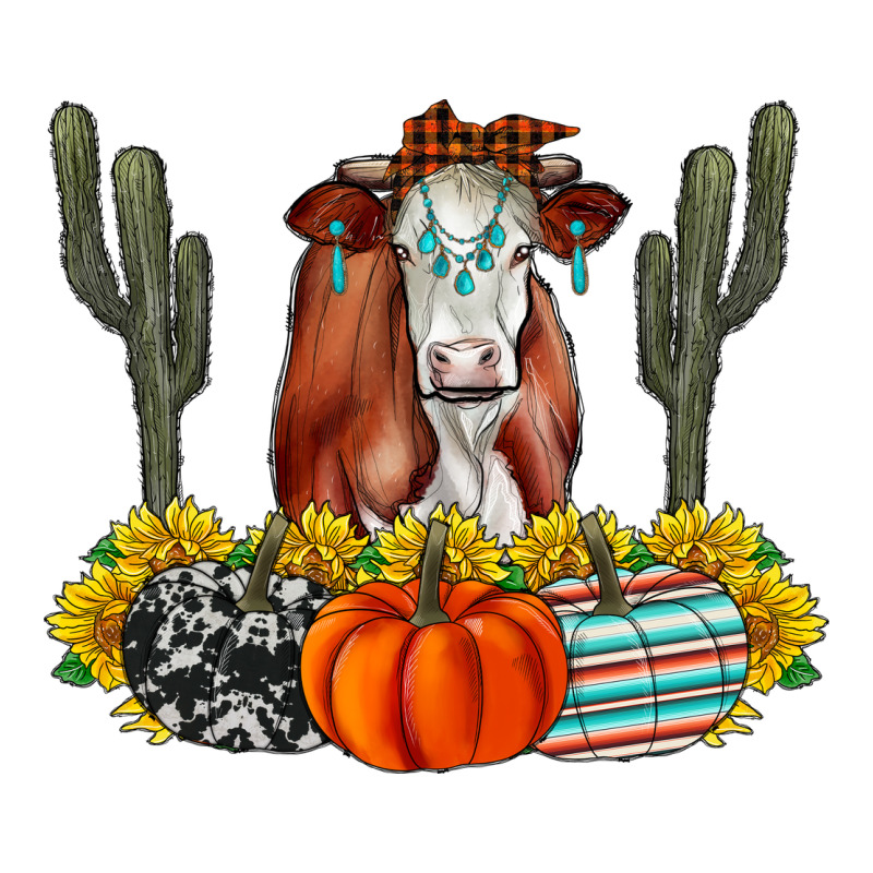 Fall Cow Long Sleeve Tee by CowhideDigitalArt | Teevron