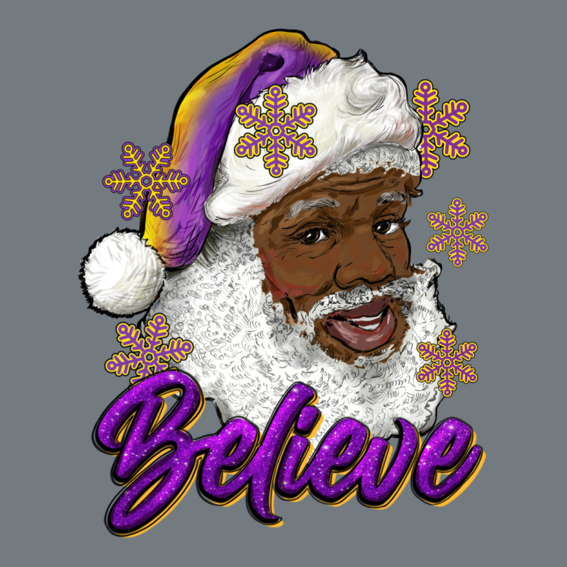 Believe Purple And Gold African American Santa Heavyweight Sweatshirt by RanaPortraitStore | Teevron