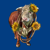 Hereford Bull Rope And Sunflowers Premium Sweatshirt | Teevron