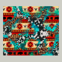 Aztec Leopard Cowhide Turquoise Heavyweight Hoodie | Teevron