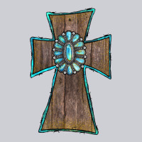 Wood Turquoise Gemstone Cross Heavyweight Sweatshirt | Teevron