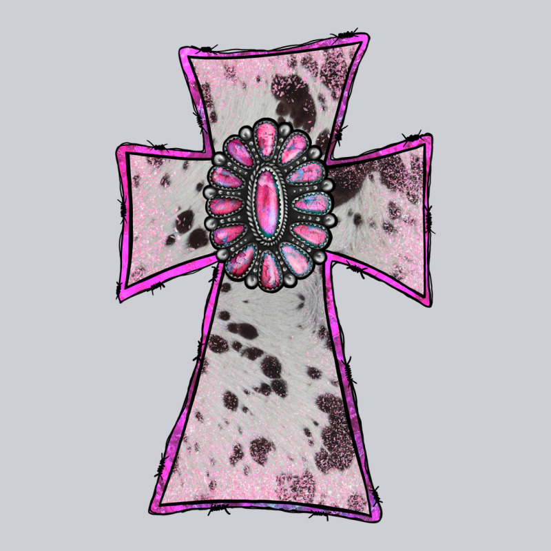 Cowhide Pink Gemstone Cross Heavyweight Sweatshirt by RanaPortraitStore | Teevron