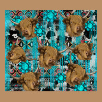 Western Aztec Highland Cow Vintage Hoodie | Teevron