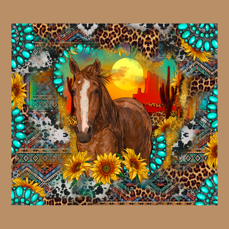 Western Horse And Desert Tumbler Vintage Hoodie by RanaPortraitStore | Teevron