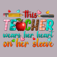 This Teacher Wears Her Heart On Her Sleeve Vintage Tee | Teevron