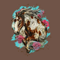 Mustang Horse With Floral Background Premium Sweatshirt | Teevron