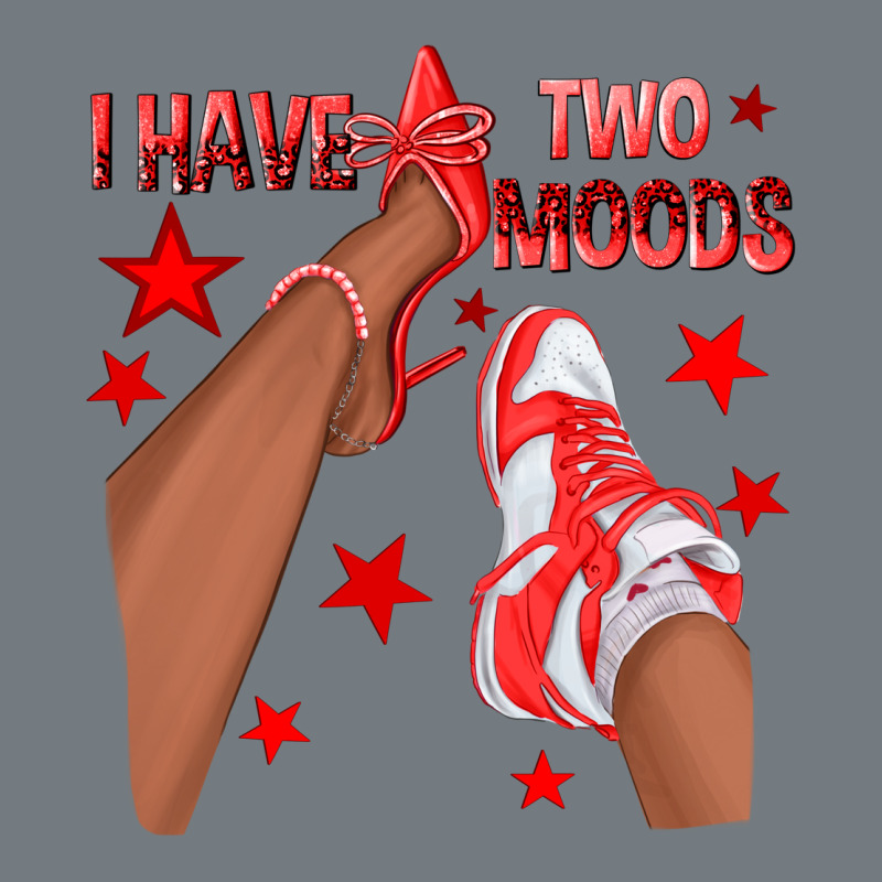 Bright Red I Have Two Moods Afro Girl Sneakers Heavyweight Sweatshirt by texasbilliewilder | Teevron