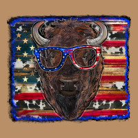 Bison With American Flag Vintage Hoodie | Teevron
