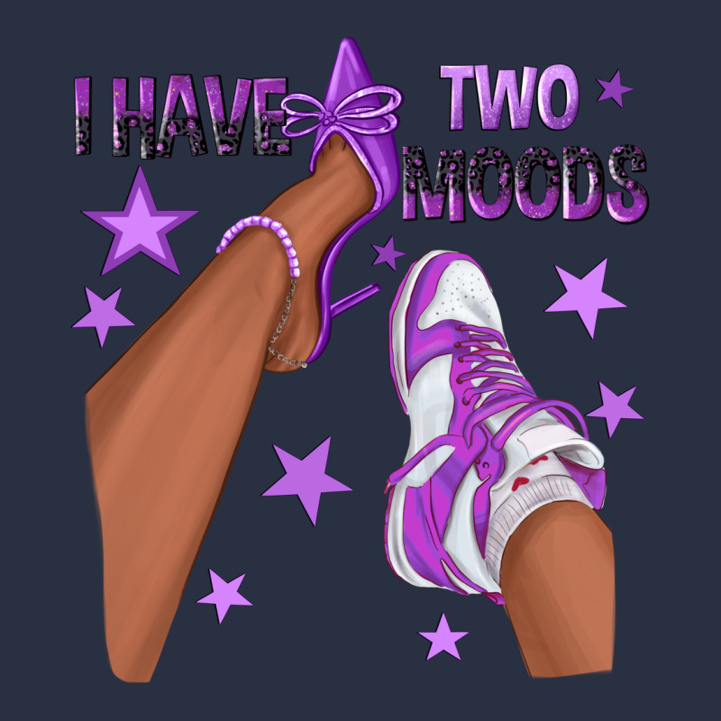 Purple I Have Two Moods Afro Girl Sneakers Heavyweight Sweatshirt by texasbilliewilder | Teevron