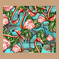 Flamingos With Leaves Vintage Tee | Teevron