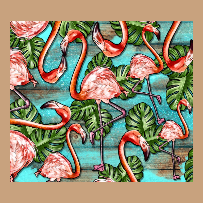 Flamingos With Leaves Vintage Tee by BarkalooDesign | Teevron