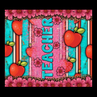 Teacher With  Flower Glitter And Serape Leopard Premium Tee | Teevron
