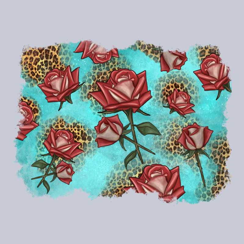 Red Roses With Leopard Background Heavyweight Hoodie by LillyAllenDesigns | Teevron