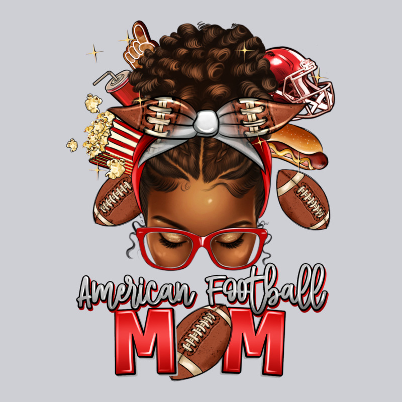 American Football Mom Red And Silver Afro Messy Bu Heavyweight Sweatshirt by texasbilliewilder | Teevron