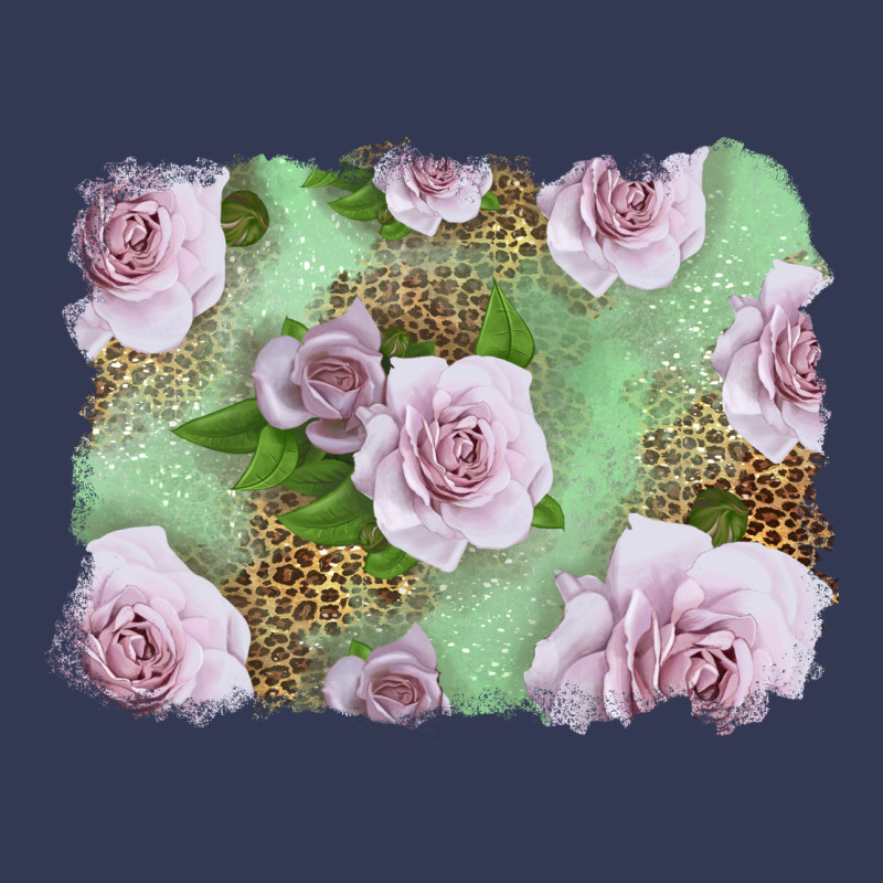 Pink Roses With Leopard Background Heavyweight Hoodie by LillyAllenDesigns | Teevron