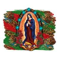 Mexican Flag Lady Of Guadalupe Distressed Backgrou | Teevron