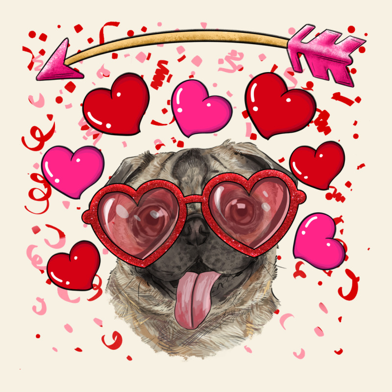 Valentine's Day  Pug Vintage Tee by RanaPortraitStore | Teevron