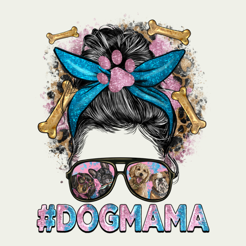Dog Mama Messy Bun Urban Heavy Tee by BarkalooDesign | Teevron