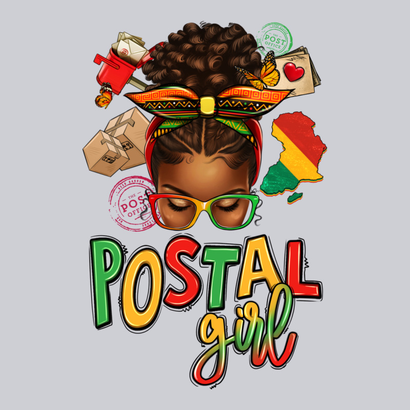 Juneteenth Afro Messy Bun Postal Girl Heavyweight Sweatshirt by texasbilliewilder | Teevron