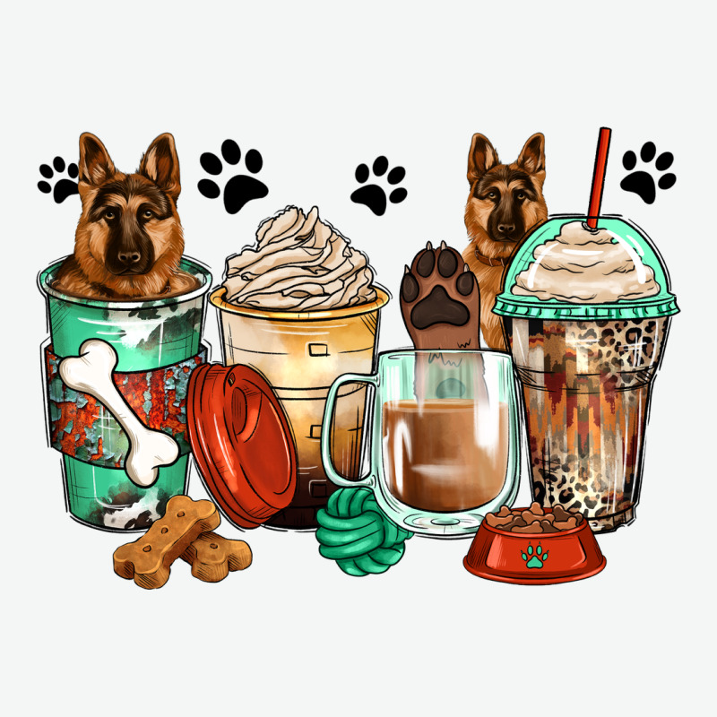 German Shepherds Coffee Cups Urban Heavy Tee by Zillion Design Studio | Teevron