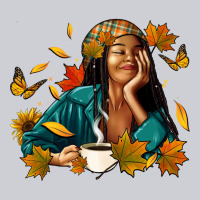 Fall Afro Woman With Coffee Heavyweight Sweatshirt | Teevron