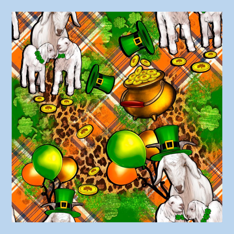St Patricks  Goat Family With Balloons Seamless Classic Tee by FaDigitalArtStudio | Teevron