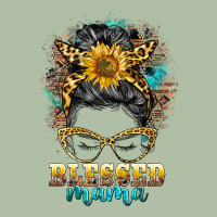 Blessed Mama Messy Bun Urban Heavy Tee | Teevron