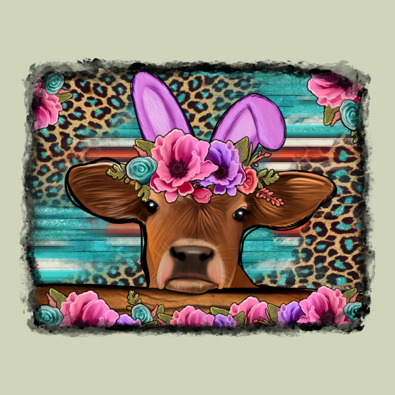 Easter Floral Leopard Cow Heavyweight Hoodie by Jasminsmagicworld | Teevron