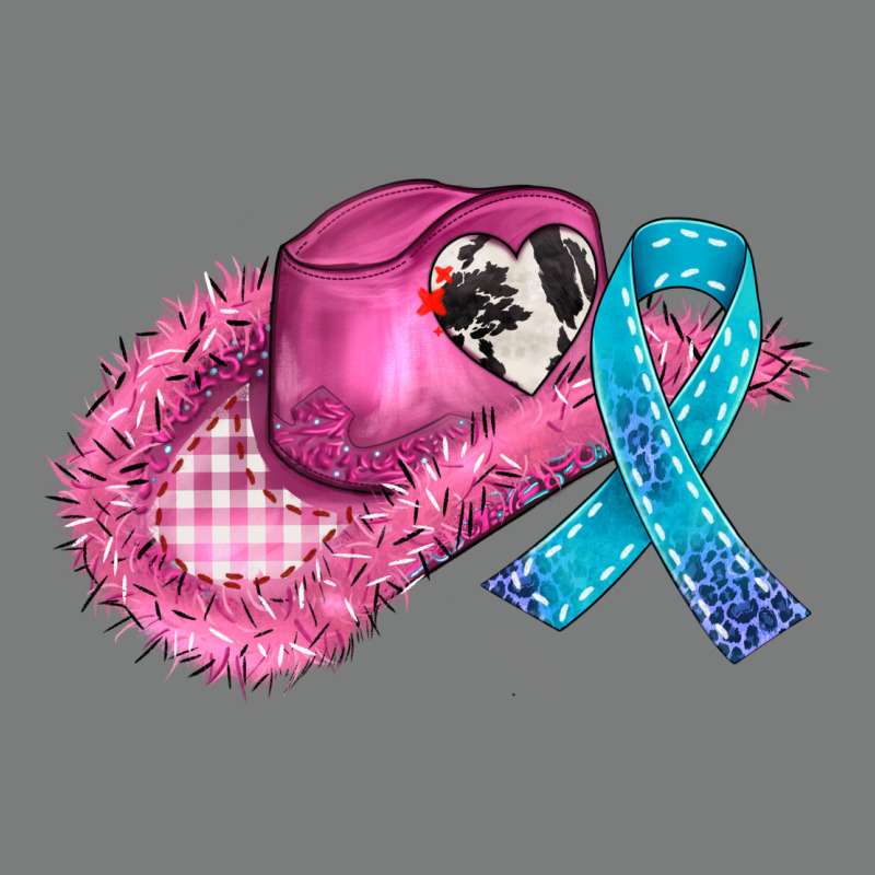 Cowboy Hat And Cancer Ribbon Premium Hoodie by AdoDesignShop | Teevron