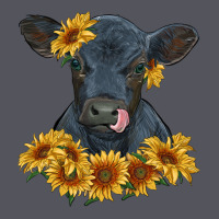 Black Angus Calf With Sunflowers Vintage Hoodie | Teevron