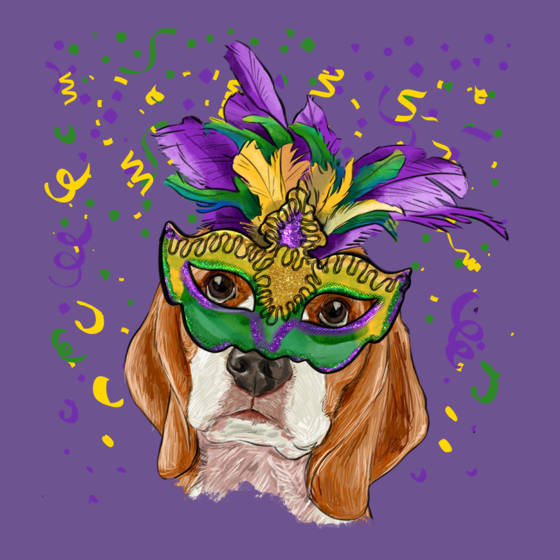 Mardi Gras  Mask Beagle Vintage Tee by RanaPortraitStore | Teevron
