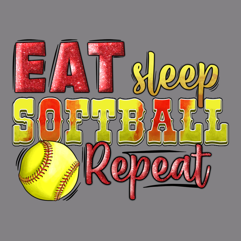 Eat Sleep Softball Repeat Heavyweight Hoodie by LillyAllenDesigns | Teevron