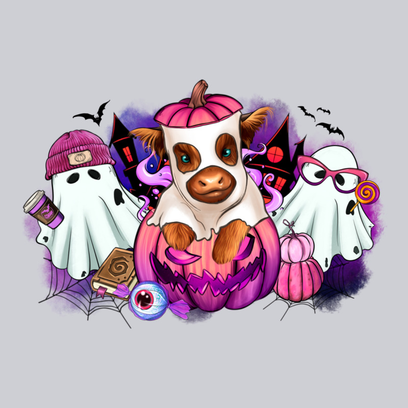 Halloween Ghost Heifer Heavyweight Sweatshirt by RanaPortraitStore | Teevron
