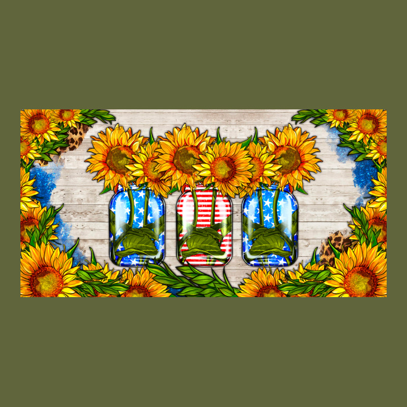 American Mason Jar Sunflower License Plate Classic Tee by HRA Design Shop | Teevron