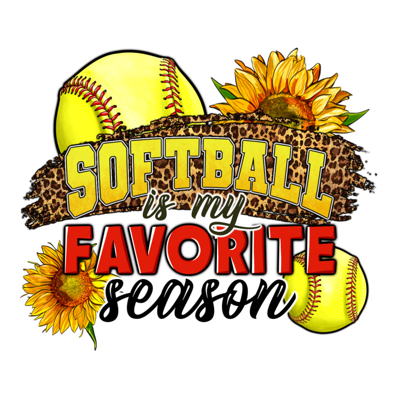 Softball Is My Favorite Season Heavyweight Hoodie by LillyAllenDesigns | Teevron