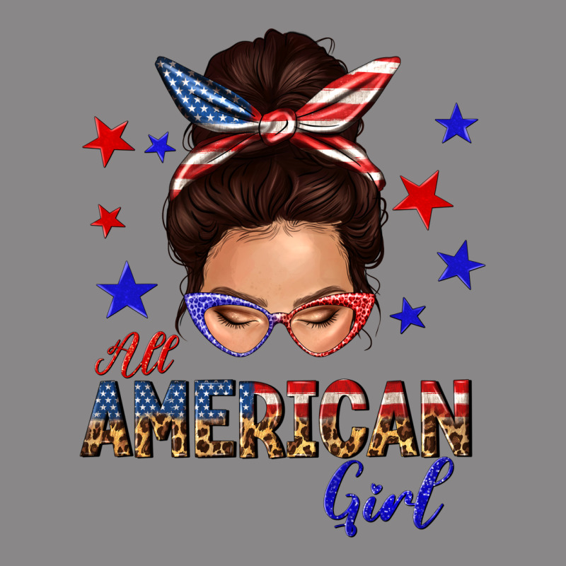 All American Girl Messy Bun Vintage Tee by texasbilliewilder | Teevron