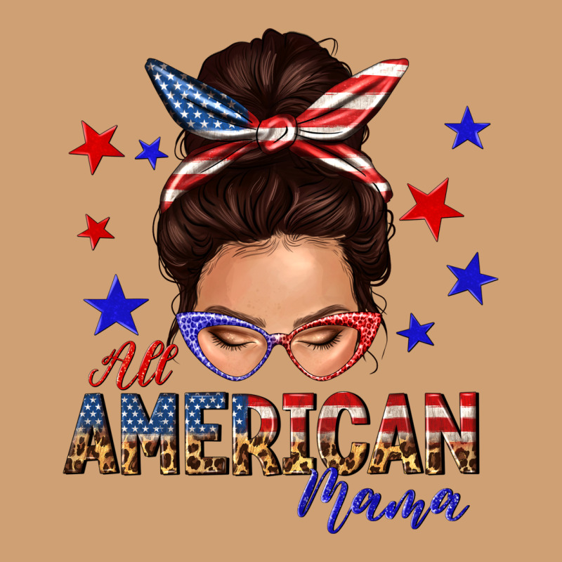 All American Mama Messy Bun Vintage Tee by texasbilliewilder | Teevron