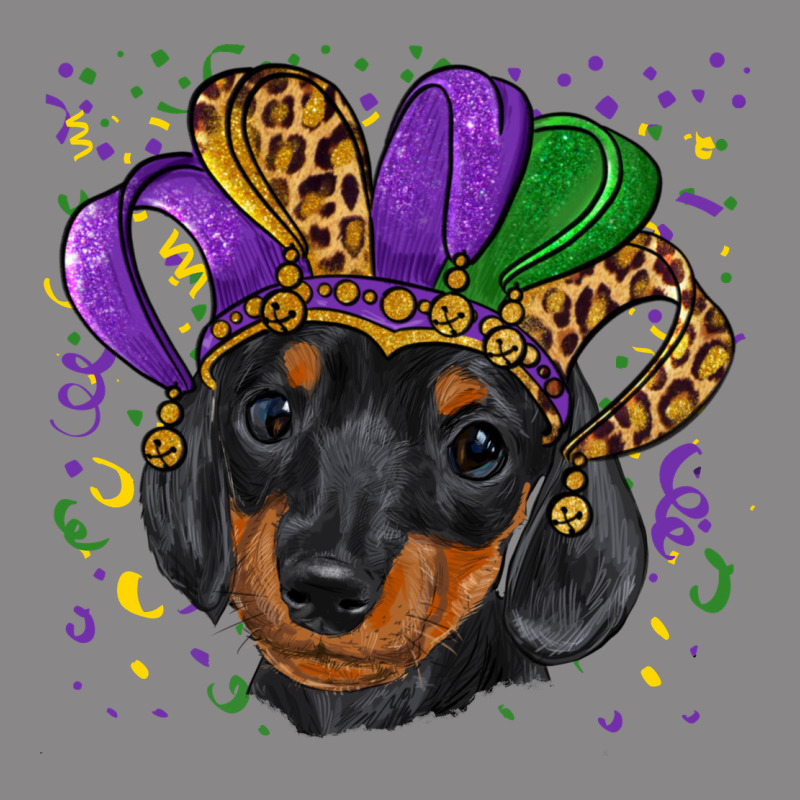 Mardi Gras Hat Dachshund Puppy Vintage Tee by RanaPortraitStore | Teevron