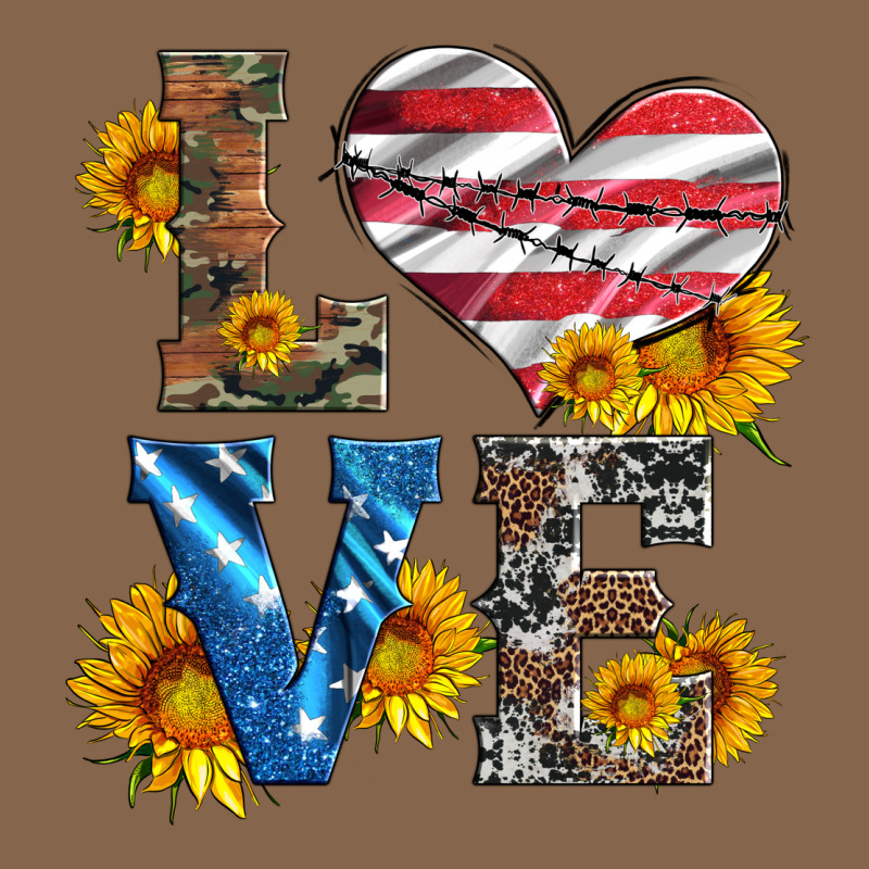 Love With Sunflowers And Usa Flag Premium Tee by Artiststas | Teevron