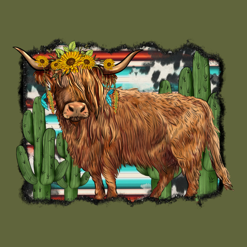 Western Cactus Highland Cow Classic Tee by BarkalooDesign | Teevron