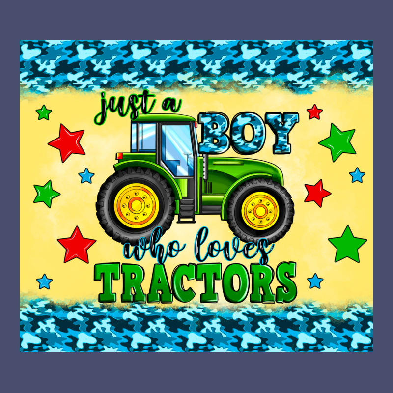 Just A Boy Who Loves Tractors Vintage Tee by Zillion Design Studio | Teevron