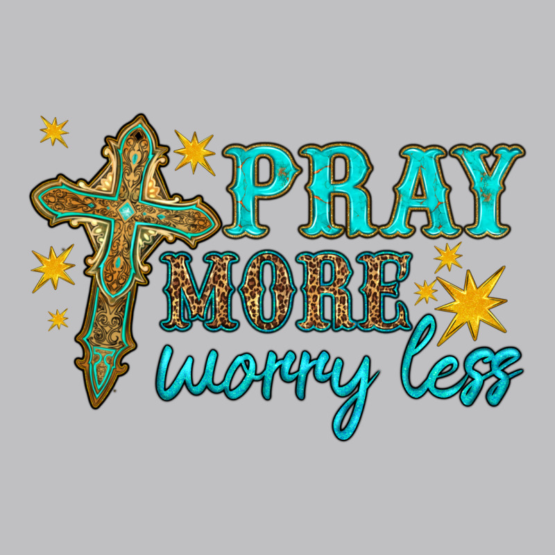Pray More Worry Less Long Sleeve Tee by HRA Design Shop | Teevron