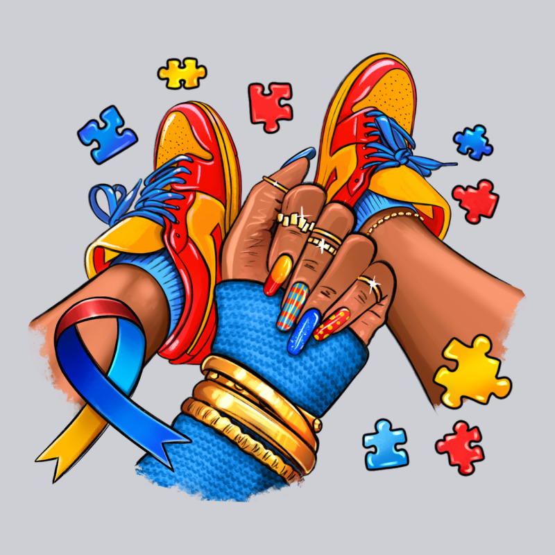 Autism Afro Girl Sneakers Heavyweight Sweatshirt by RanaPortraitStore | Teevron